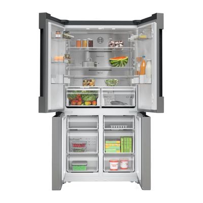BOSCH 4 Doors Refrigerator 19 Cubic (Chrome Inox-metallic) KFN96APEAG
